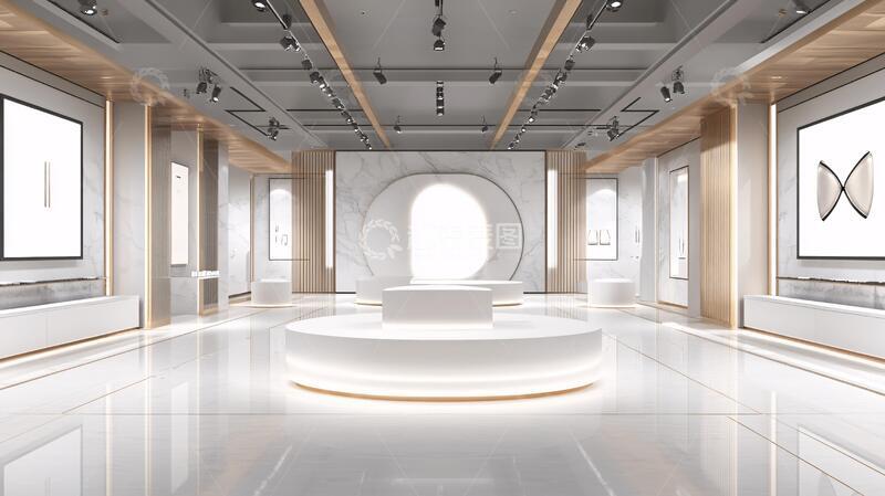 高清大图下载【趣麦麦图】简约秀场展厅背景科技