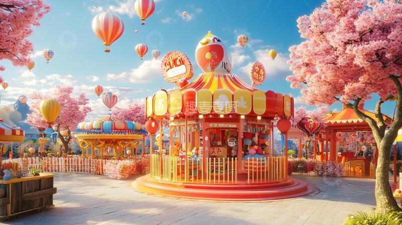 场景设计开业场景梦幻