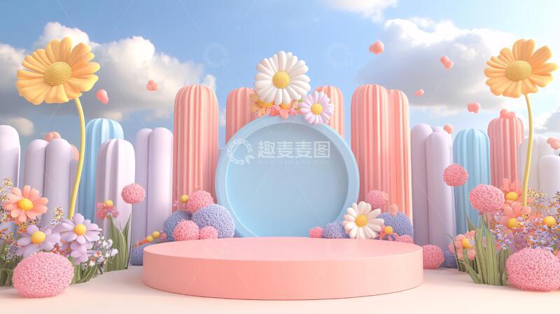 高清大图下载【趣麦麦图】立体场景海报2