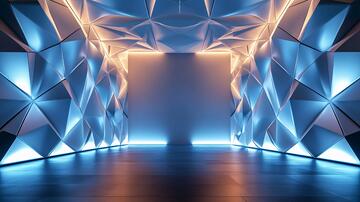 霓虹走廊走廊风格光影