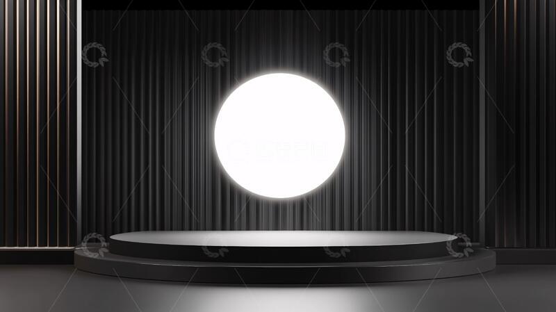 高清大图下载【趣麦麦图】几何图形展台设计