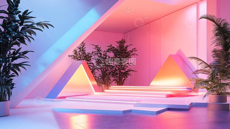 高清大图下载【趣麦麦图】霓虹灯场景造型3