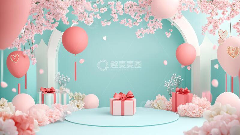 高清大图下载【趣麦麦图】七夕情人节堆头