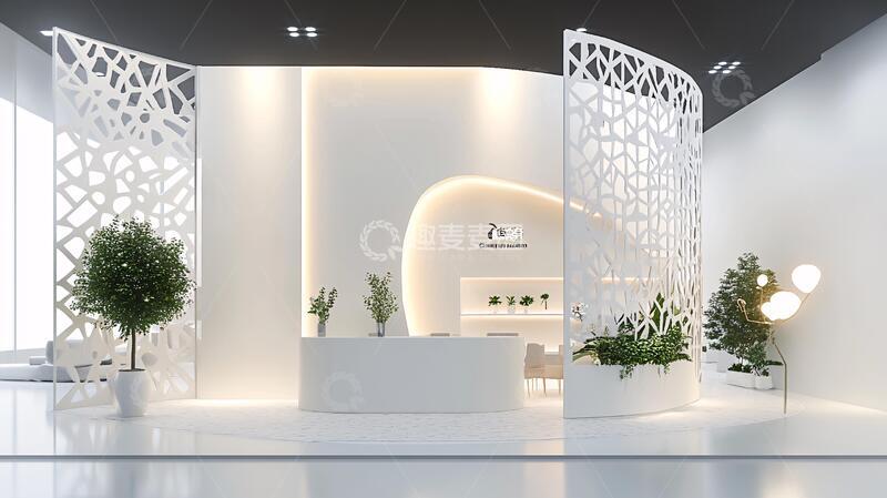 高清大图下载【趣麦麦图】弧形前台前台造型美容