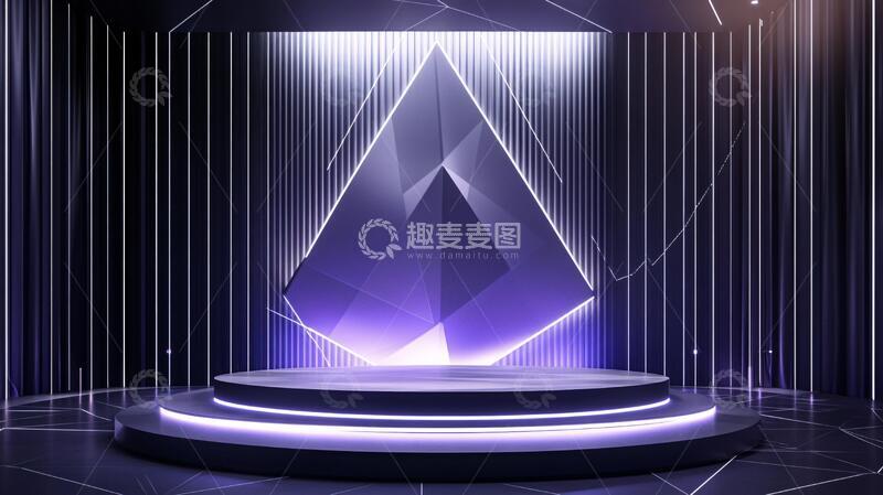 高清大图下载【趣麦麦图】几何舞台效果图