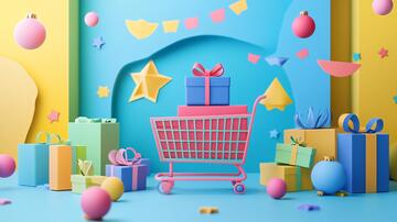 购物节舞台购物背景舞台