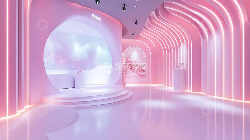 简约秀场粉色场景造型