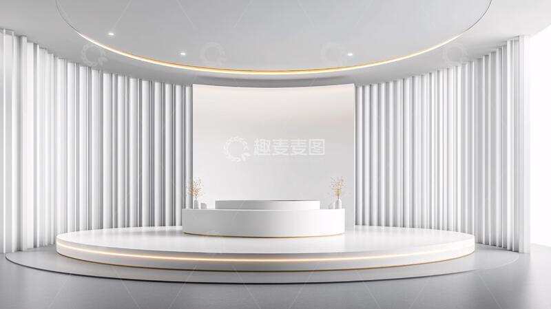 高清大图下载【趣麦麦图】弧形前台前台接待简约