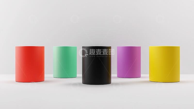 高清大图下载【趣麦麦图】色彩圆柱体色彩彩色精油