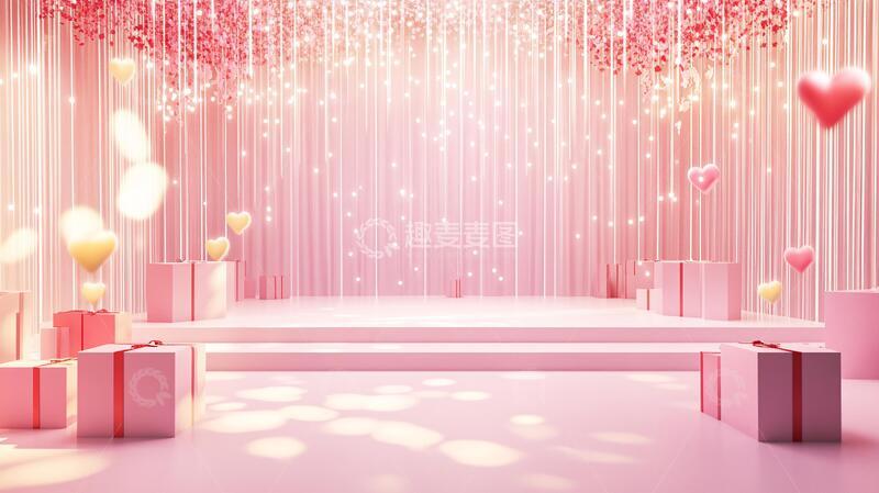 高清大图下载【趣麦麦图】求婚美陈背景1