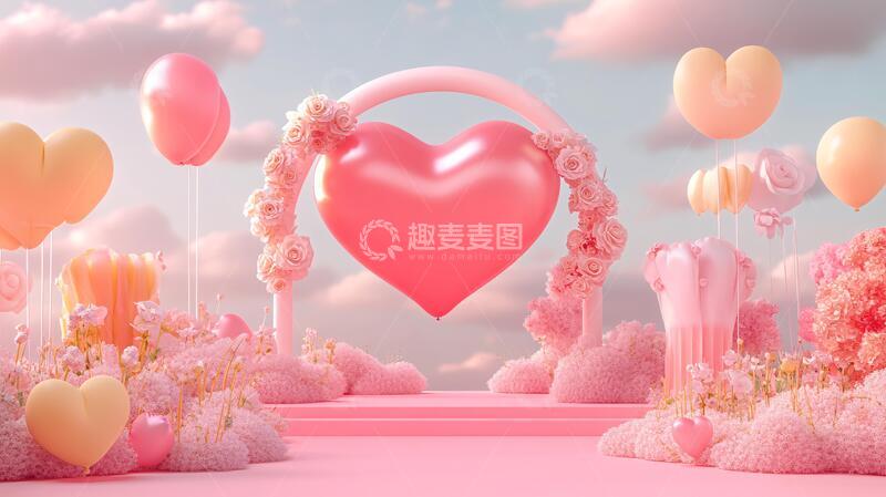 高清大图下载【趣麦麦图】-情人节美陈气氛