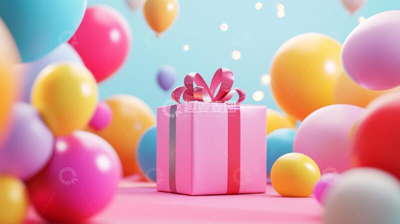 爱马仕色生日主题背景1