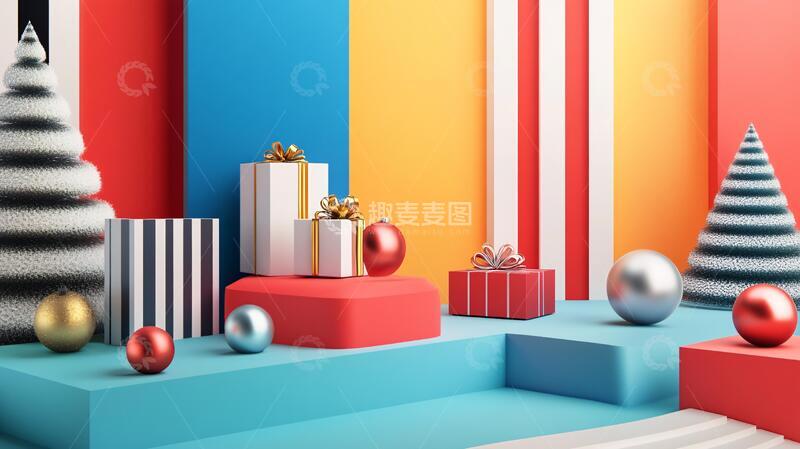 高清大图下载【趣麦麦图】礼盒礼物礼品堆头3