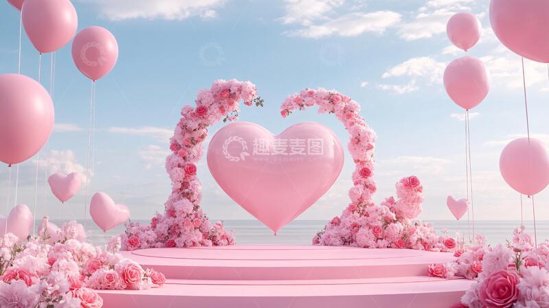 高清大图下载【趣麦麦图】求婚美陈背景4