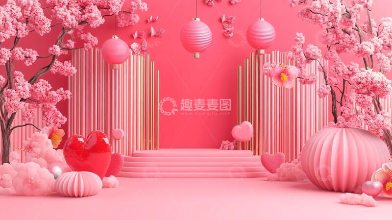 高清大图下载【趣麦麦图】樱花节拍照打卡美陈1