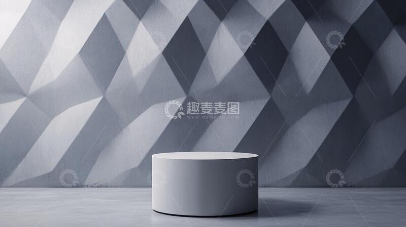 高清大图下载【趣麦麦图】蓝色的展示台1