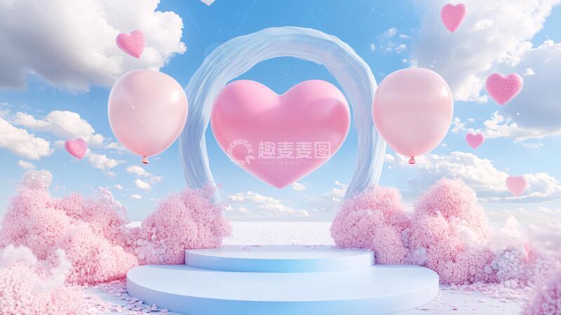 高清大图下载【趣麦麦图】求婚美陈背景3