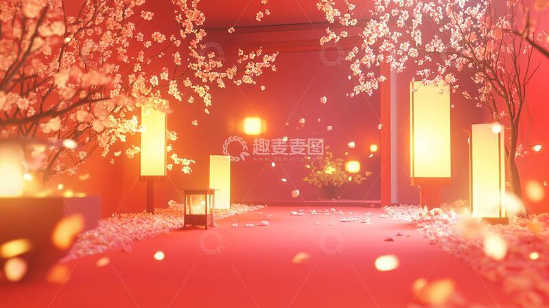 魅力红场景点背景