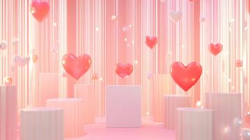 情人节展台爱情背景气氛