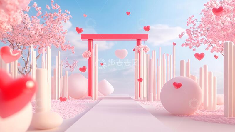 高清大图下载【趣麦麦图】情人节网红打卡美陈1