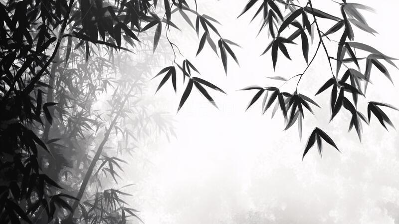 高清大图下载【趣麦麦图】古典水墨竹林18