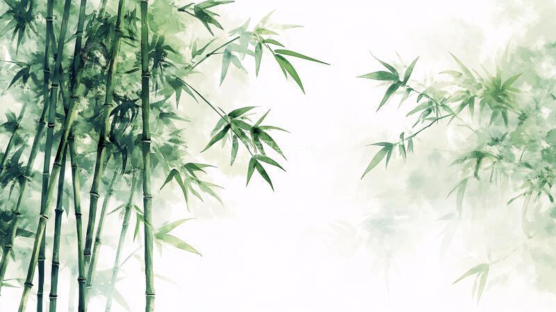 高清大图下载【趣麦麦图】古典水墨竹林15