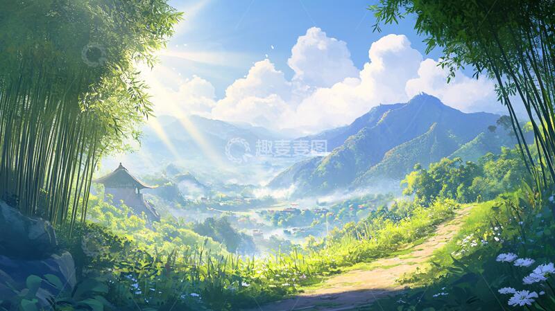 高清大图下载【趣麦麦图】风景原画场景插画动漫