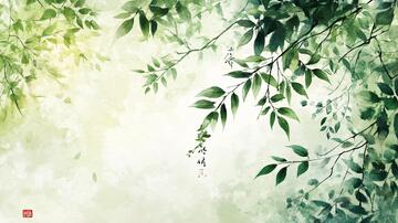 夏至清凉树荫手绘