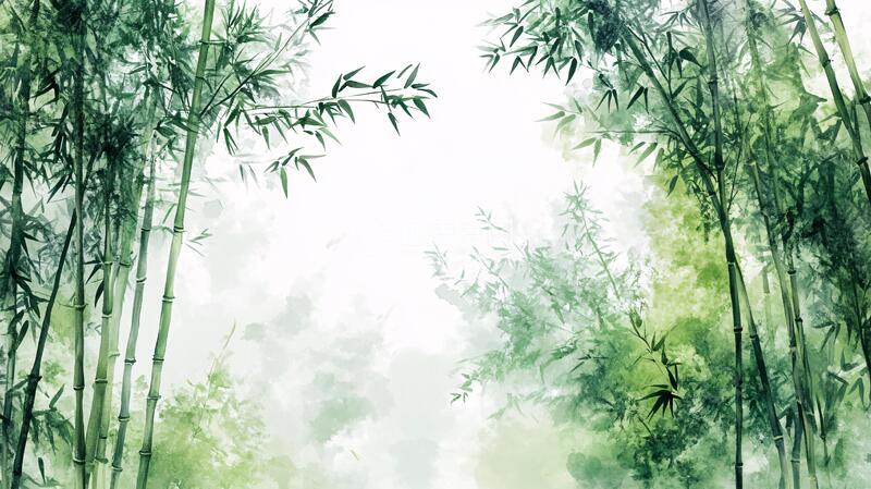 高清大图下载【趣麦麦图】古典水墨竹林14