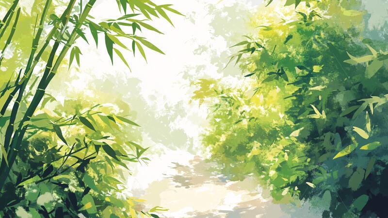 高清大图下载【趣麦麦图】竹林艺术壁纸39