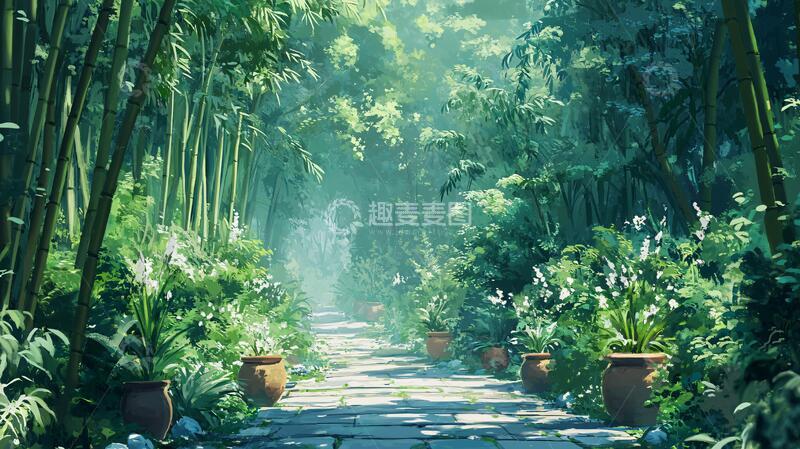 高清大图下载【趣麦麦图】场景氛围图场景动漫插画