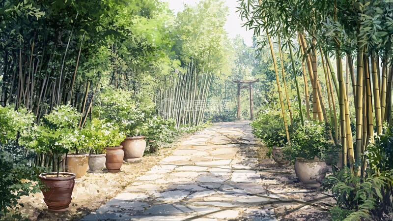 高清大图下载【趣麦麦图】竹林小路素材