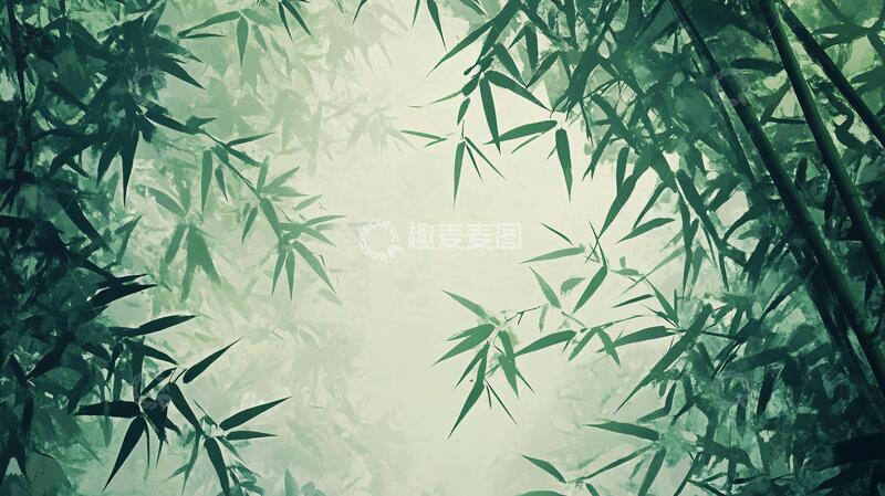 高清大图下载【趣麦麦图】幽静竹林背景3