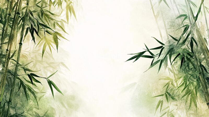 高清大图下载【趣麦麦图】古典水墨竹林20