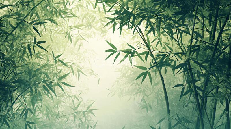 高清大图下载【趣麦麦图】迷雾翠竹迷雾水墨艺术