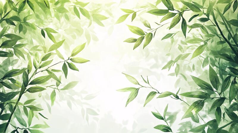 高清大图下载【趣麦麦图】唯美枝叶背景9