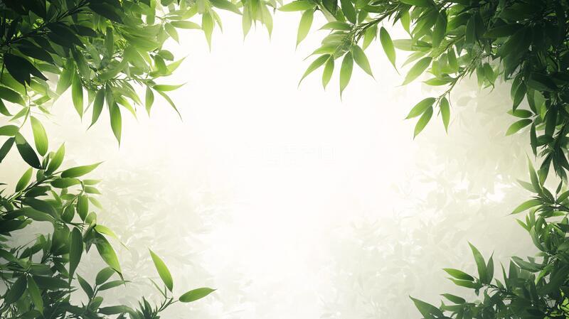 高清大图下载【趣麦麦图】唯美竹叶背景98