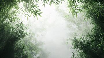 迷雾翠竹云雾迷雾绿竹