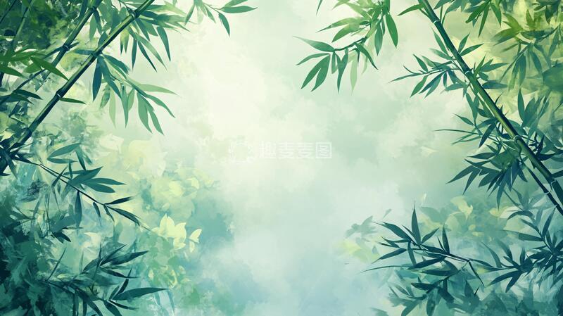 高清大图下载【趣麦麦图】唯美竹叶背景114
