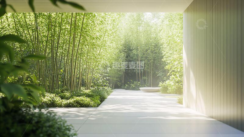 高清大图下载【趣麦麦图】新中式意境竹林9