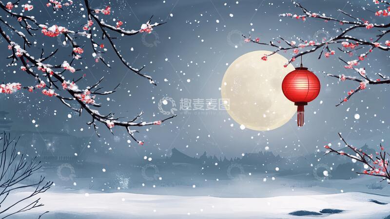 高清大图下载【趣麦麦图】北方地区新年背景