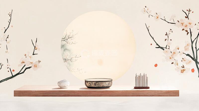 高清大图下载【趣麦麦图】花好月圆场景装饰