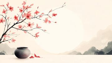 新中式红叶插画5