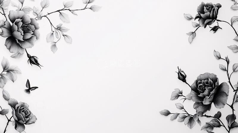 高清大图下载【趣麦麦图】立体简约花手绘立体花卉