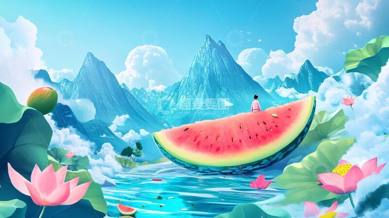 高清大图下载【趣麦麦图】夏日节气插画1