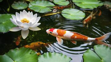 荷花池里的金鱼
