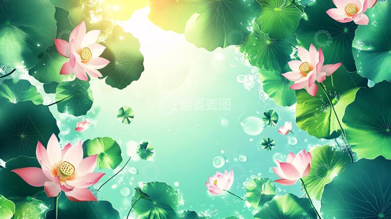 高清大图下载【趣麦麦图】荷花背景背景荷花荷塘
