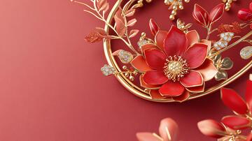 喜庆的素材素材背景中式