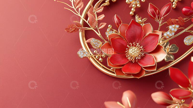 高清大图下载【趣麦麦图】喜庆的素材素材背景中式