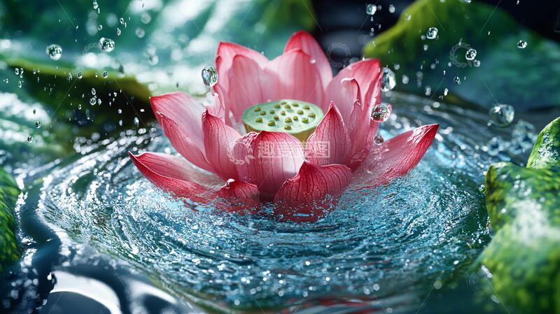 高清大图下载【趣麦麦图】禅意水芙蓉荷花禅意意境